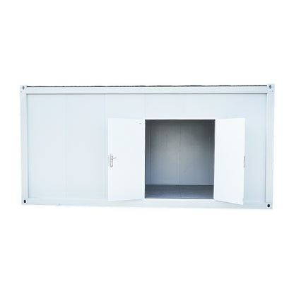 Container type house 600x300x290cm with double door and electrical installation.
