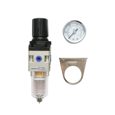 Air filter with pressure regulator max. 1 MPa, connection 1/4
