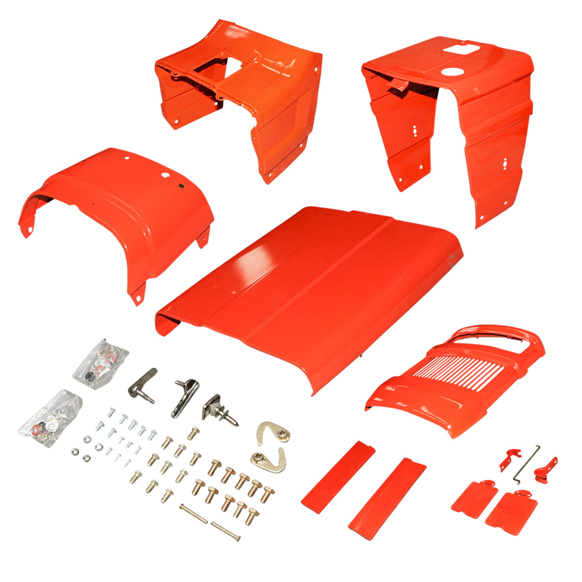 Complete hood Fiat U-445 /set (4-cylinder engine) with dashboard support