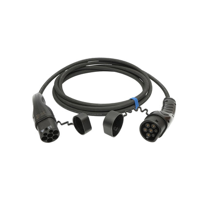 Charging cable 380V, 5M Type 2 for electric cars 11KW, 16A, three-phase IP55