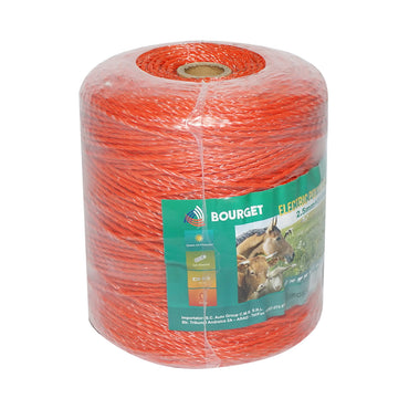 Roll of orange wire 2.5mm 3x0.15mm SS, 500m electric fence, resistance 15 Ohm Bourget