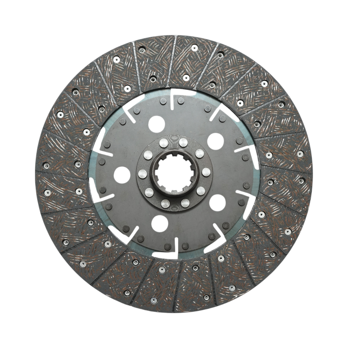 Clutch disc New Holland, Ford D=330mm, Z=10 OEM code E3NN7550DA, 333008710, 1864600304, 333003210, 82011594, 83937184, 87554548, FNN7550A, 81826679, 81864816, 82004599, 82011593, 83919100, 83983642