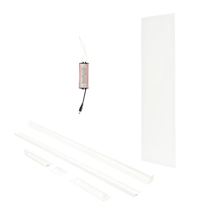 Slim LED panel 48W, 220V, IP20, 6500K, 1200x300mm with applied mounting frame Breckner Germany