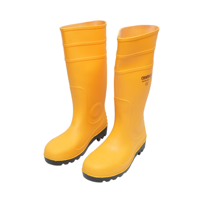 Rubber work boots, yellow, size 41 Crownman