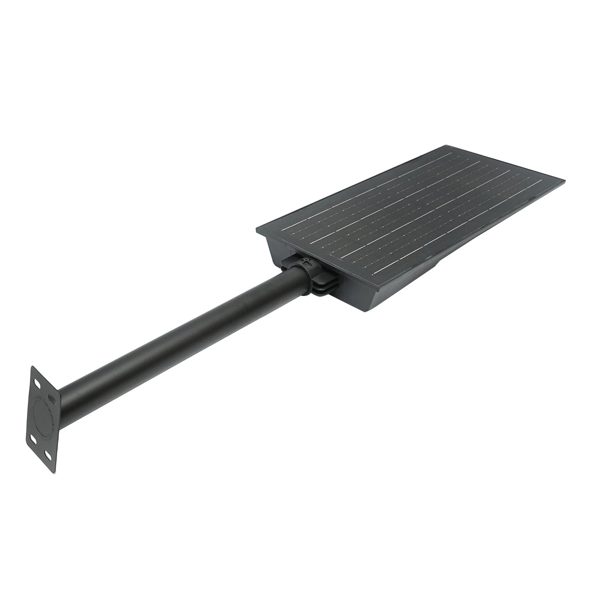 LED solar street lamp 150W, 6500K, IP65 with 15W solar panel, LifePo4 18Ah battery, motion sensor and mount on pole Breckner Germany