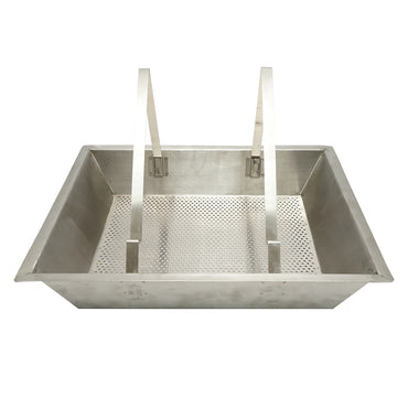 Stainless steel tray for decapping 520x415x110mm