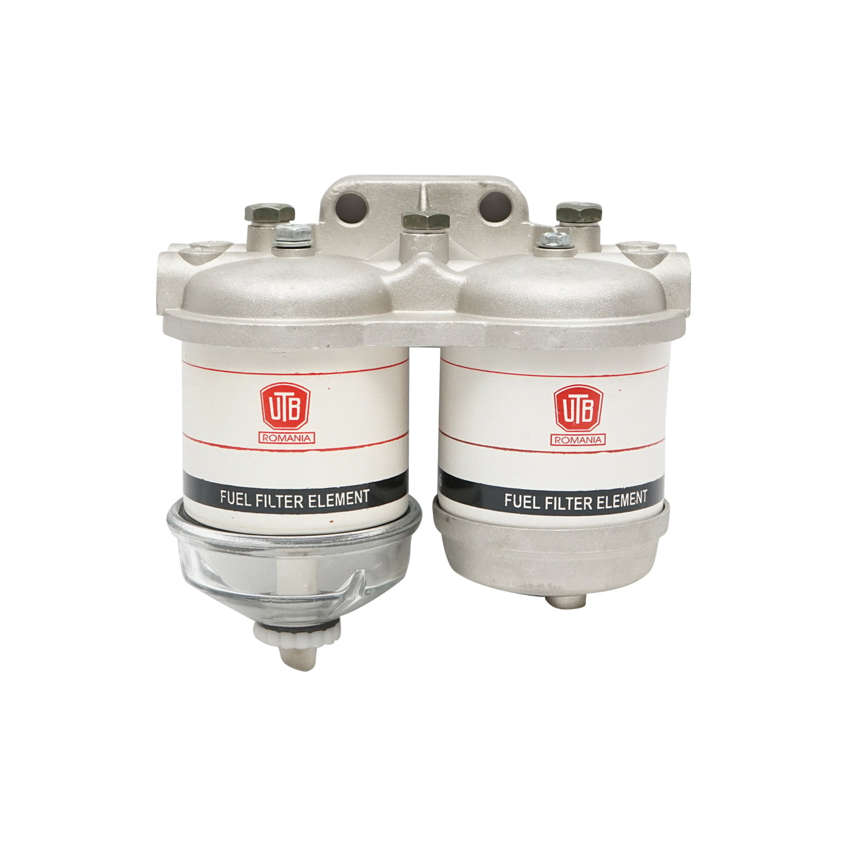 Double diesel filter battery at 90 degrees with glass cap UTB U-650