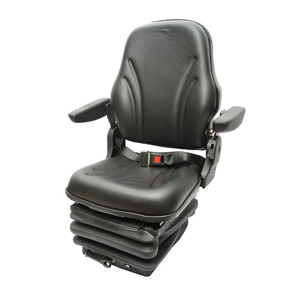 Universal air suspension seat, adjustable in height and weight 50-140Kg, armrests and backrest tilted 50-90° for tractor, agricultural, industrial machinery, forklift