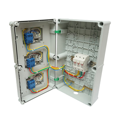 Group prize board for site organization 2x415V/16A, 1x250V/16A, 520x300x160mm IP44/67 SUNTREE