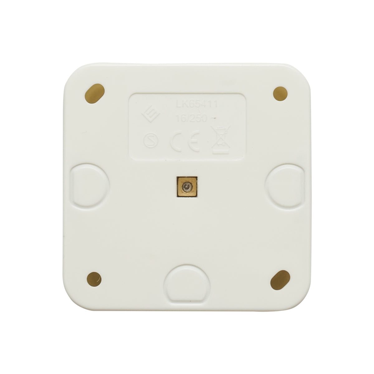 Schuko socket with 1 input, white grounding for 16A, 250V, applied with child protection Breckner Germany