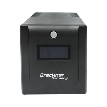 UPS 1500VA/900W with 2x9Ah batteries and 4 schuko sockets, LCD, USB, AVR Breckner Germany