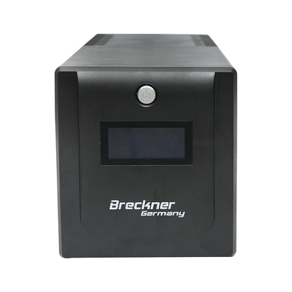 UPS 1500VA/900W with 2x9Ah batteries and 4 schuko sockets, LCD, USB, AVR Breckner Germany