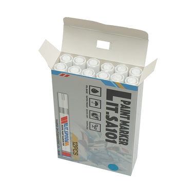 Blue oil-based paint marker, waterproof, quick-drying, 12 pieces