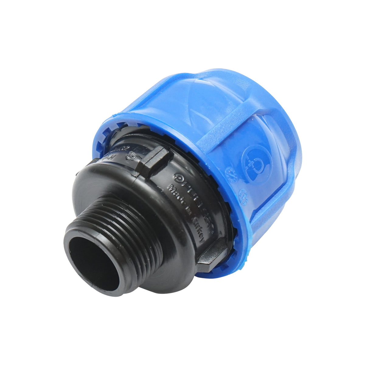 Compression fitting with external thread D40mmx1 inch, PN16, for irrigation systems