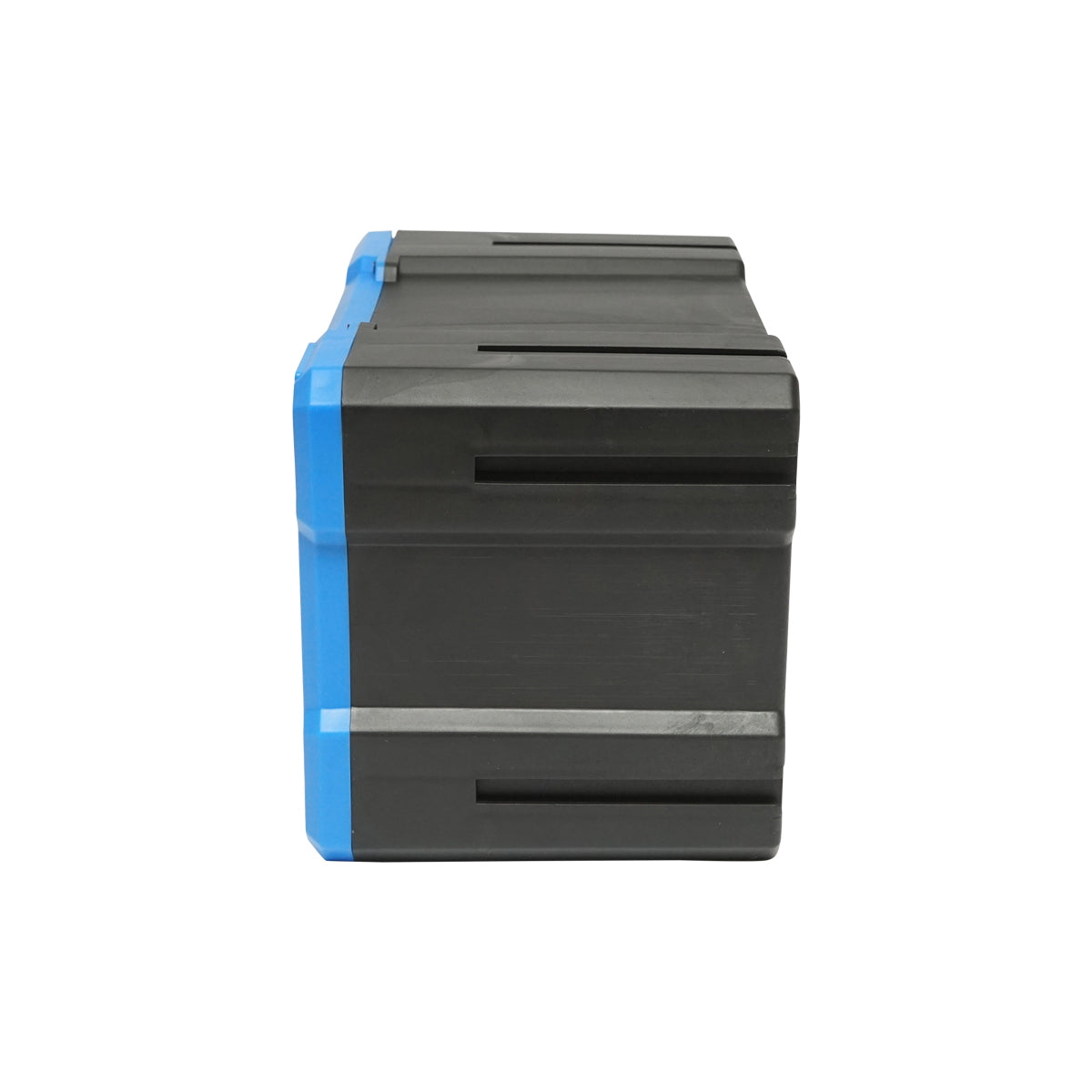 Modular blue plastic storage box, 4 drawers 58x266x170mm Breckner Germany