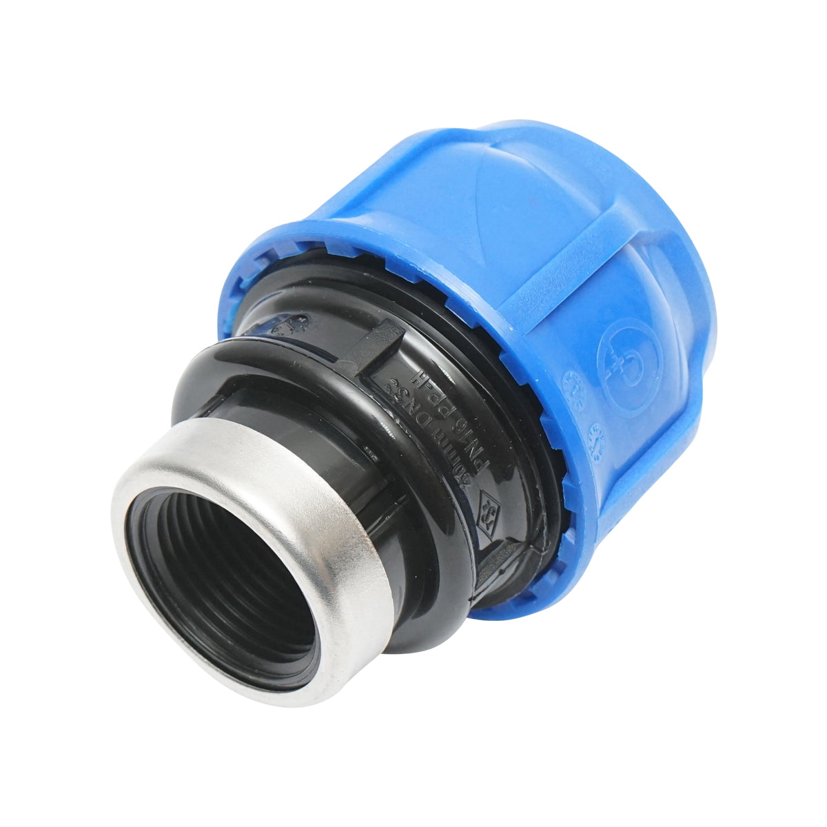 Compression fitting with internal thread D40mmx1 inch, PN16 for irrigation systems