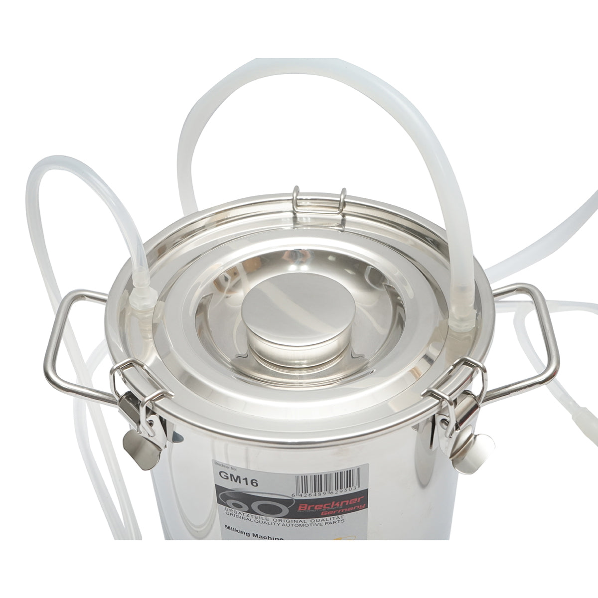 Portable milking machine with 1 unit and 5L stainless steel bucket for goats and sheep