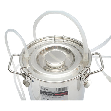 Portable milking machine with 1 unit and 5L stainless steel bucket for goats and sheep