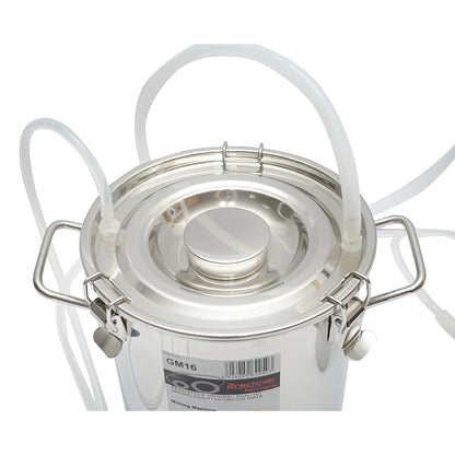 Portable milking machine with 1 unit and 5L stainless steel bucket for goats and sheep