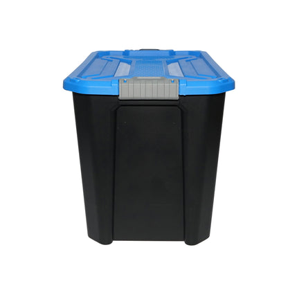 Box, heavy duty storage box 60L with lid, red 580x380x405mm Breckner Germany