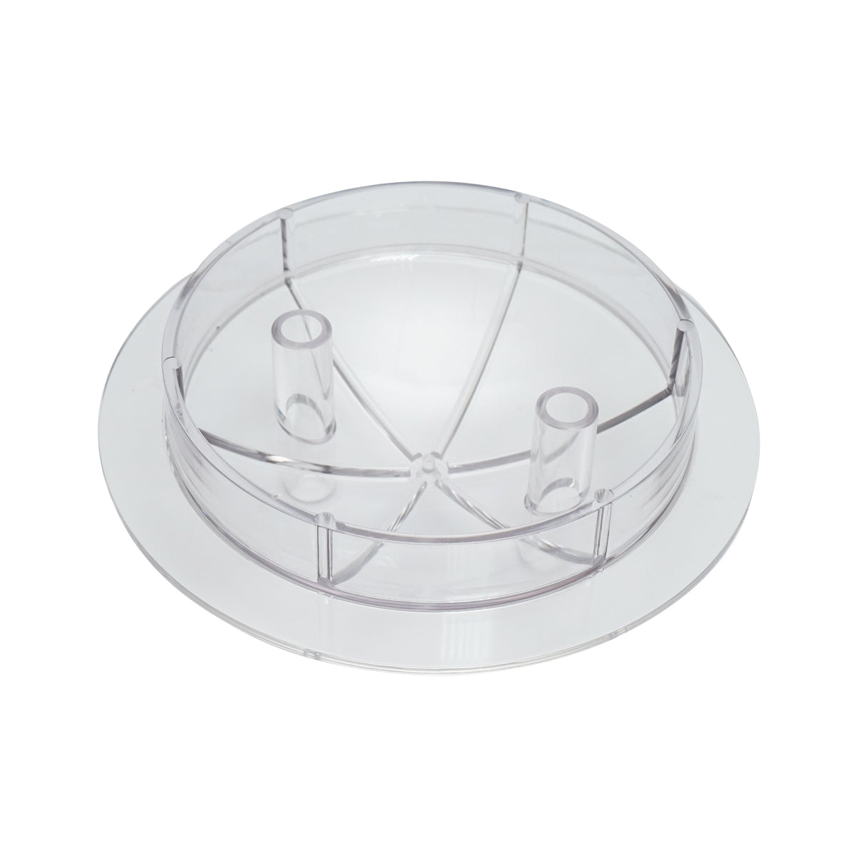 Transparent cap with 2 outlets for 30L container for cow milking machine Breckner Germany