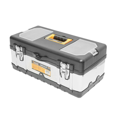 Stainless steel toolbox with plastic lid 450x250x195mm Hoteche
