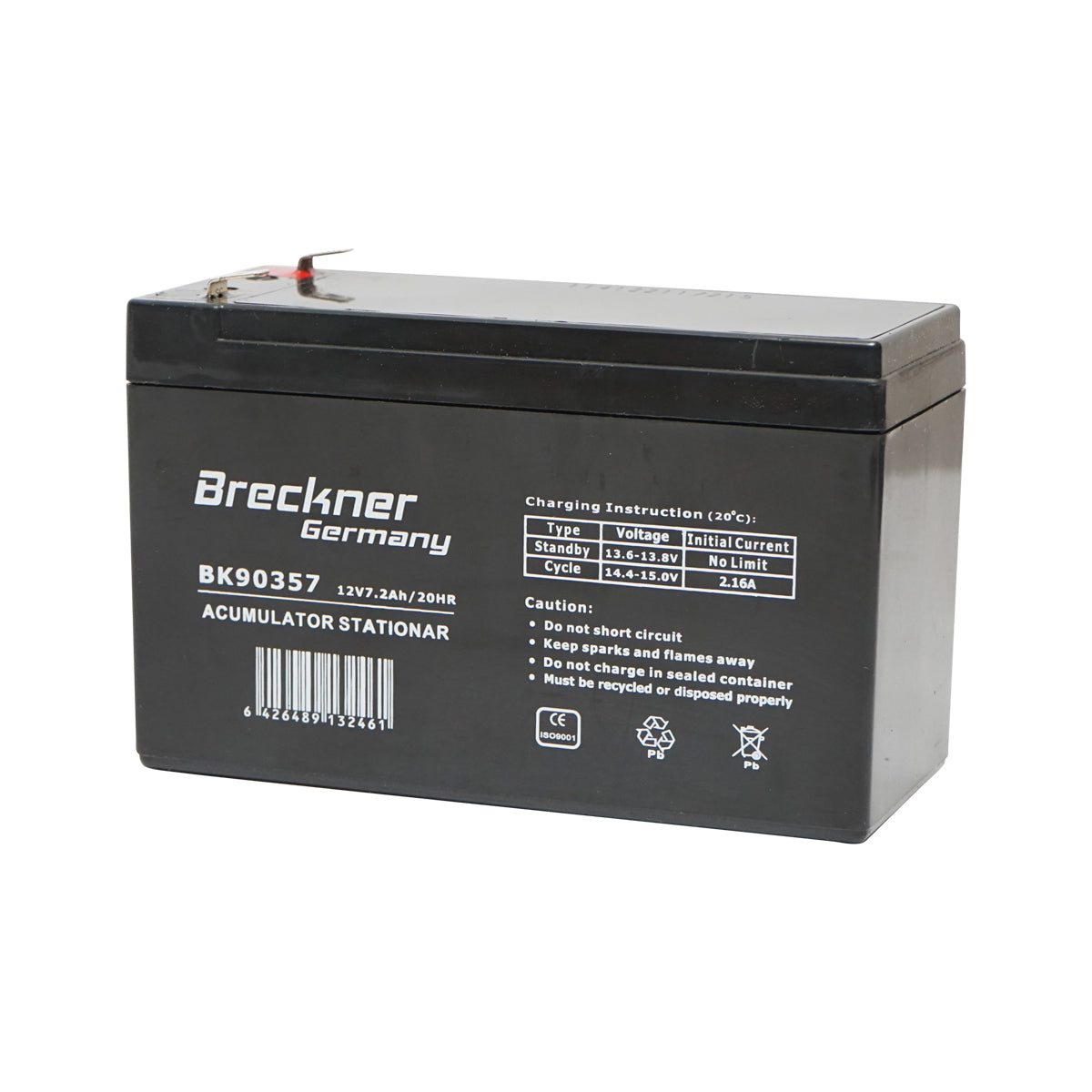 Solar system battery 12V 7.2Ah 151x65x94x100 mm VRLA FC12-7.2 Breckner Germany