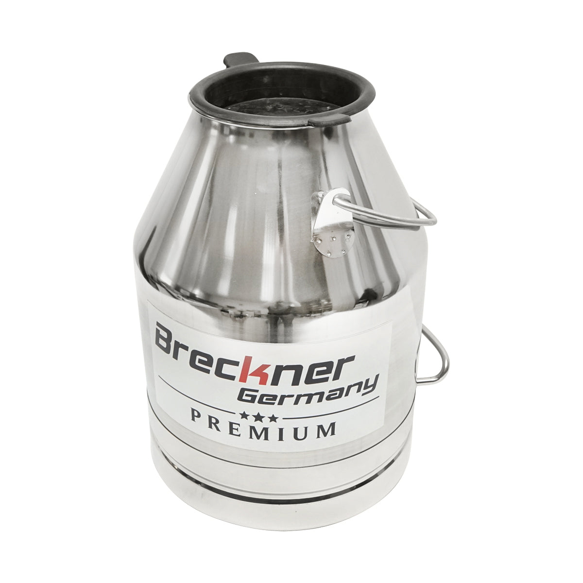 Stainless steel milk canister with lid 30L milking machine cows Breckner Germany