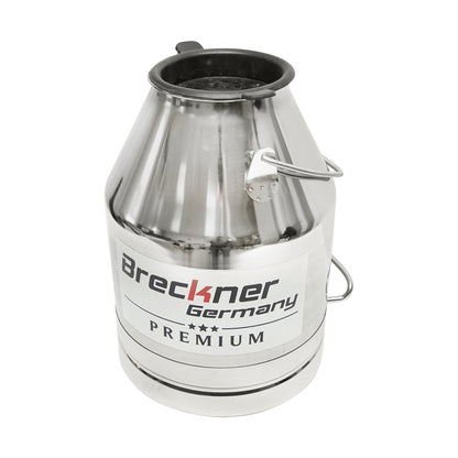 Stainless steel milk canister with lid 30L milking machine cows Breckner Germany