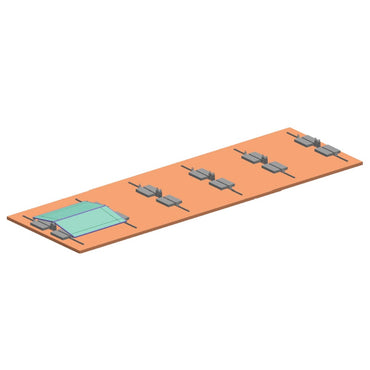 Complete mounting system, EST-WEST structure for fixing ballast plates for 10 photovoltaic solar panels at a 10-degree angle Breckner Germany