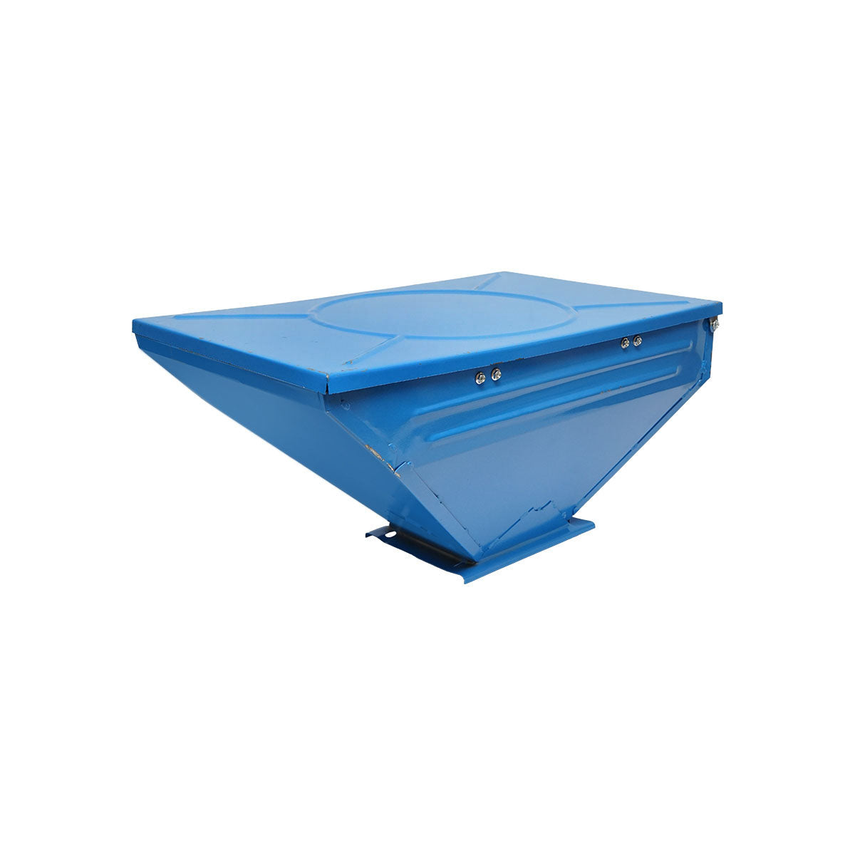 Fertilizer bunker with a lid for fertilization box