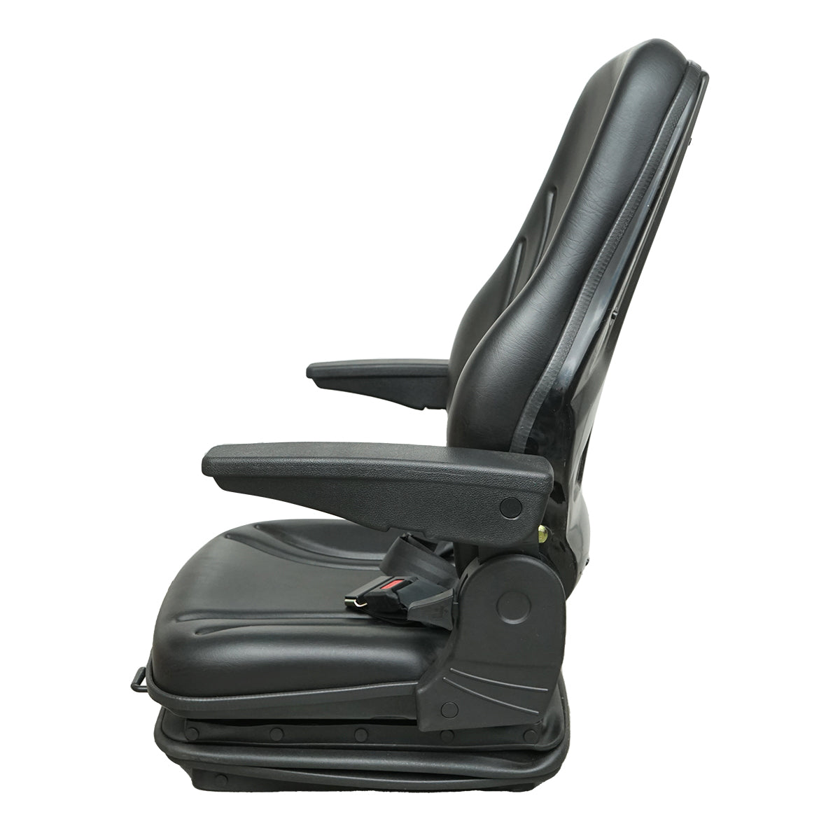 Universal adjustable chair for weight 50-130kg, armrests and backrest reclining 55-89° for tractor, agricultural machinery, industrial, forklift