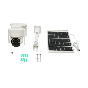 3MP surveillance camera, WIFI rotating with 5W solar panel, PTZ, 1080P, motion sensor, night vision, V380 Pro app