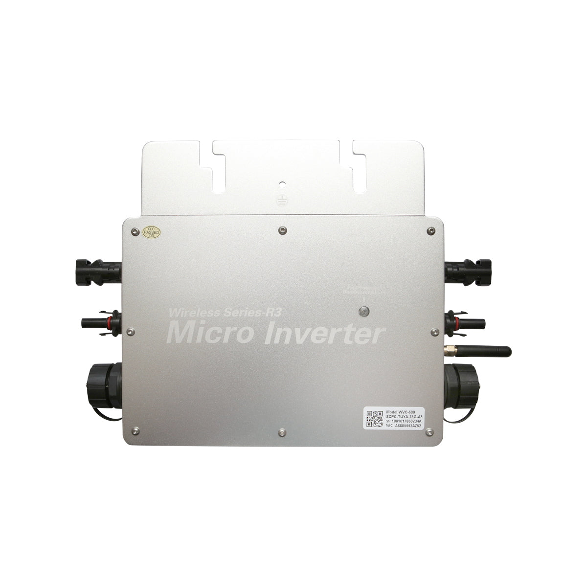 Microinverter for 2 photovoltaic solar panels 300W, 230V, WiFi, IP65, MPPT