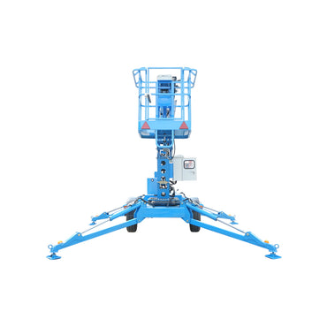 Trailer-mounted platform/scaffold for working at height 16m, 200Kg with remote control gasoline engine