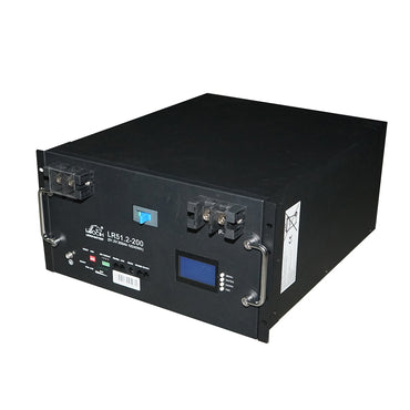 Lithium storage battery 10.24KW LifePo4 51.2V, 200Ah with BMS, LCD display, temperature protection, parallel connection Leoch Battery