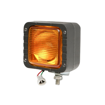 Yellow lamp, universal work projector, John Deere, JCB 12V, 55W, H3 code OPM O010219Y