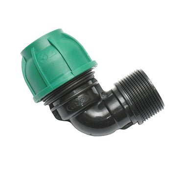 Compression fitting with external thread D32mmx1-1/4 toll, PN10 bar for irrigation systems