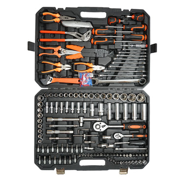 Socket wrench set, open-end wrenches, bits, torx with tools and equipment 160 pieces Breckner Germany