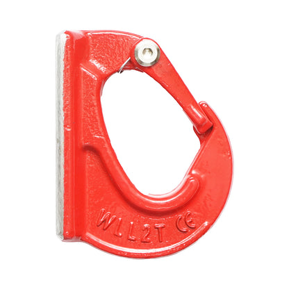 Weldable hook with a safety factor of 2T for heavy machinery