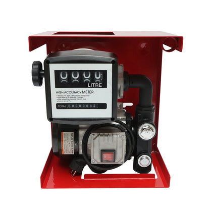 Diesel transfer pump kit 220V 550W with meter, 1.5m suction hose, 4m transfer hose, and Breckner Germany gun