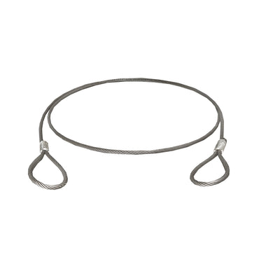 Steel cable/winch rope with a thickness of 16mm and a length of 6m with rings for towing or lifting