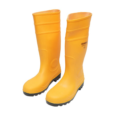 Yellow rubber work boots, size 43 Crownman