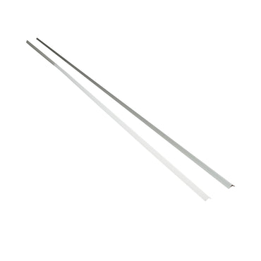 Aluminum profile LED strip 15.8x15.8x2000mm, applied at interior corner 90 degrees with frosted diffuser, maximum strip 12mm Breckner Germany