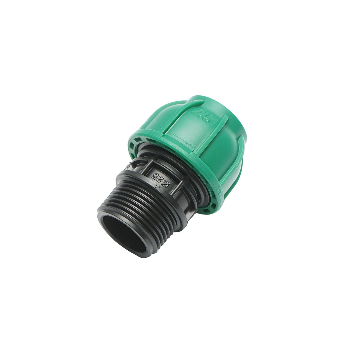 Compression fitting with external thread D25mmx1 inch, PN10 Bar for irrigation systems