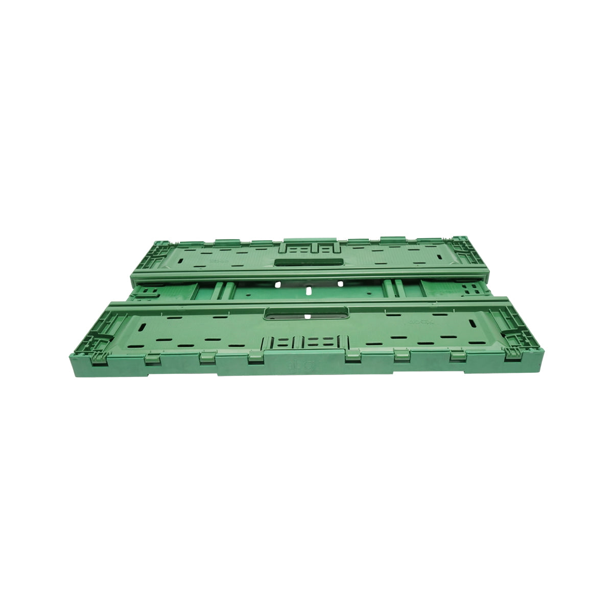Box, foldable plastic box 595x385x185mm, green for storage