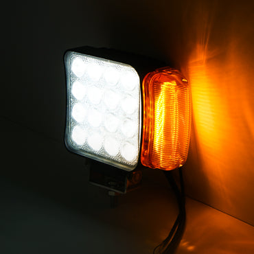Set of LED headlights with right and left signaling, 16 LEDs, 12-24V, size 139x128x57mm, Breckner Germany