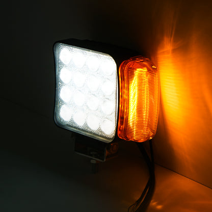 Set of LED headlights with right and left signaling, 16 LEDs, 12-24V, size 139x128x57mm, Breckner Germany