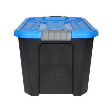 Box, heavy duty storage box 40L with lid, blue 490x380x200mm Breckner Germany