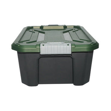 Box, heavy duty storage chest 20L with lid, green 490x380x200mm Breckner Germany